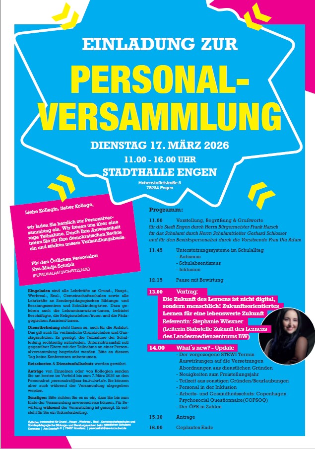 Einladung zur Personalversammlung